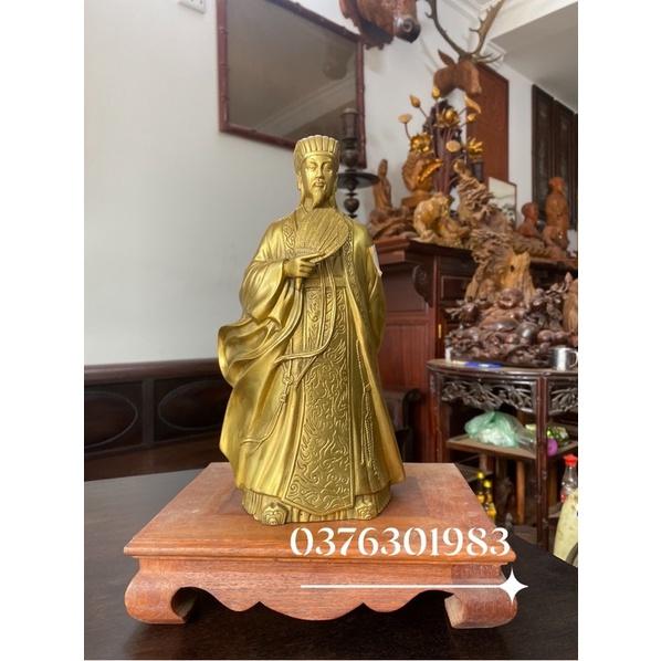 Tượng đồng khổngMinh Gia cát lượng cao 25cm, Tượng Khổng Minh Gia cát lượng ,tượng đồng