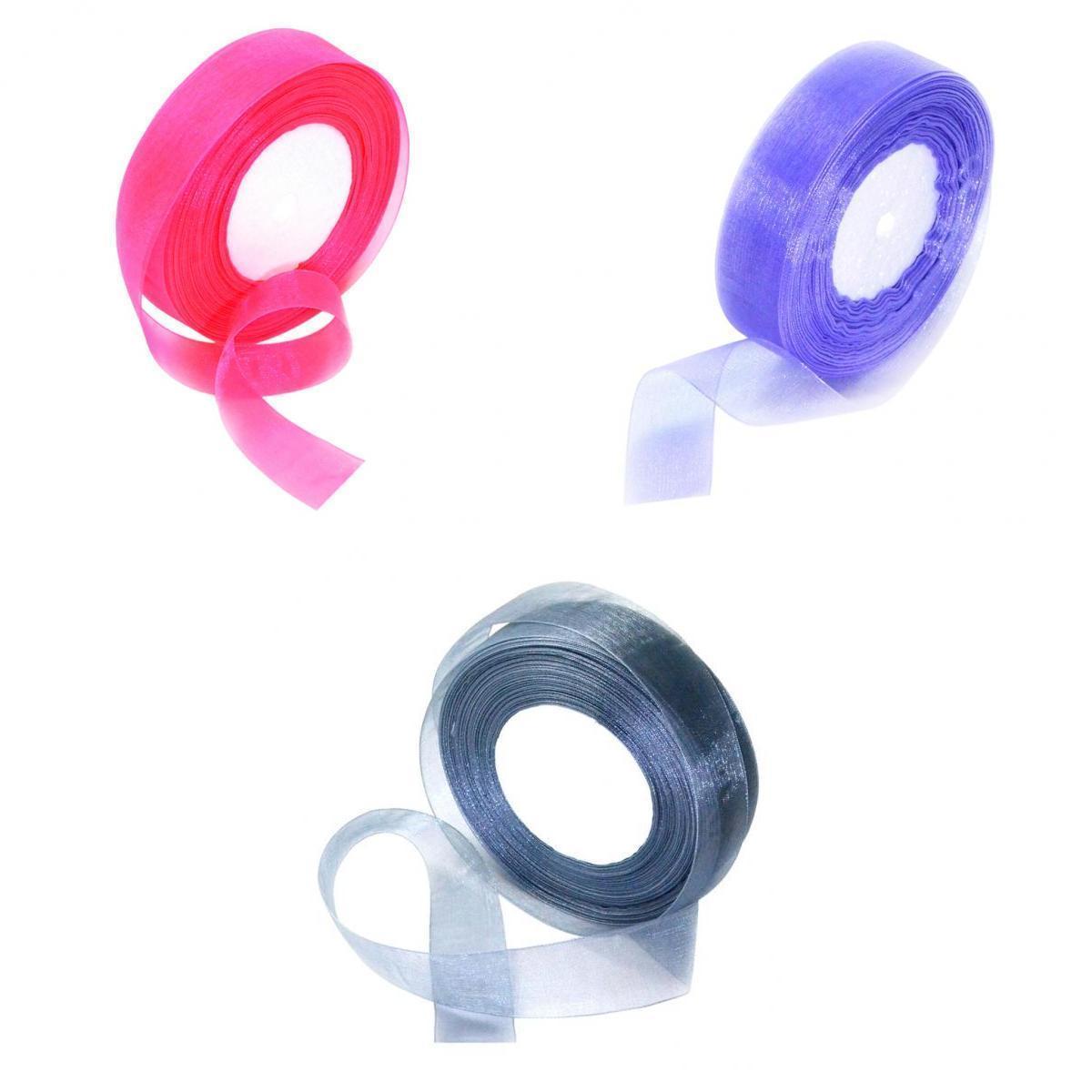3 X 50 Polyester Satin Chiffon Ribbon Gift Wrap