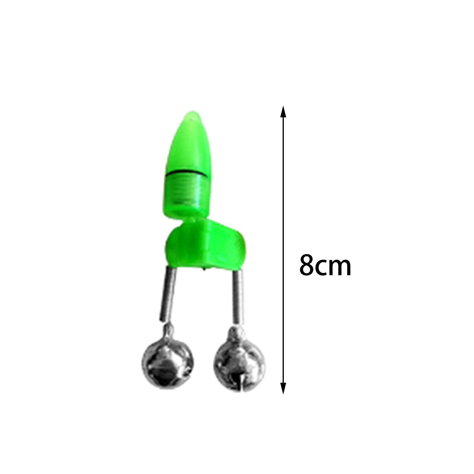 10x Dual Bells Fishing Rod Alarm Clip Tackle Fishing Bite Alarm Lights Loud Sound Bite Lure Alarm Fishing Rod Bells for Fishing Supplies