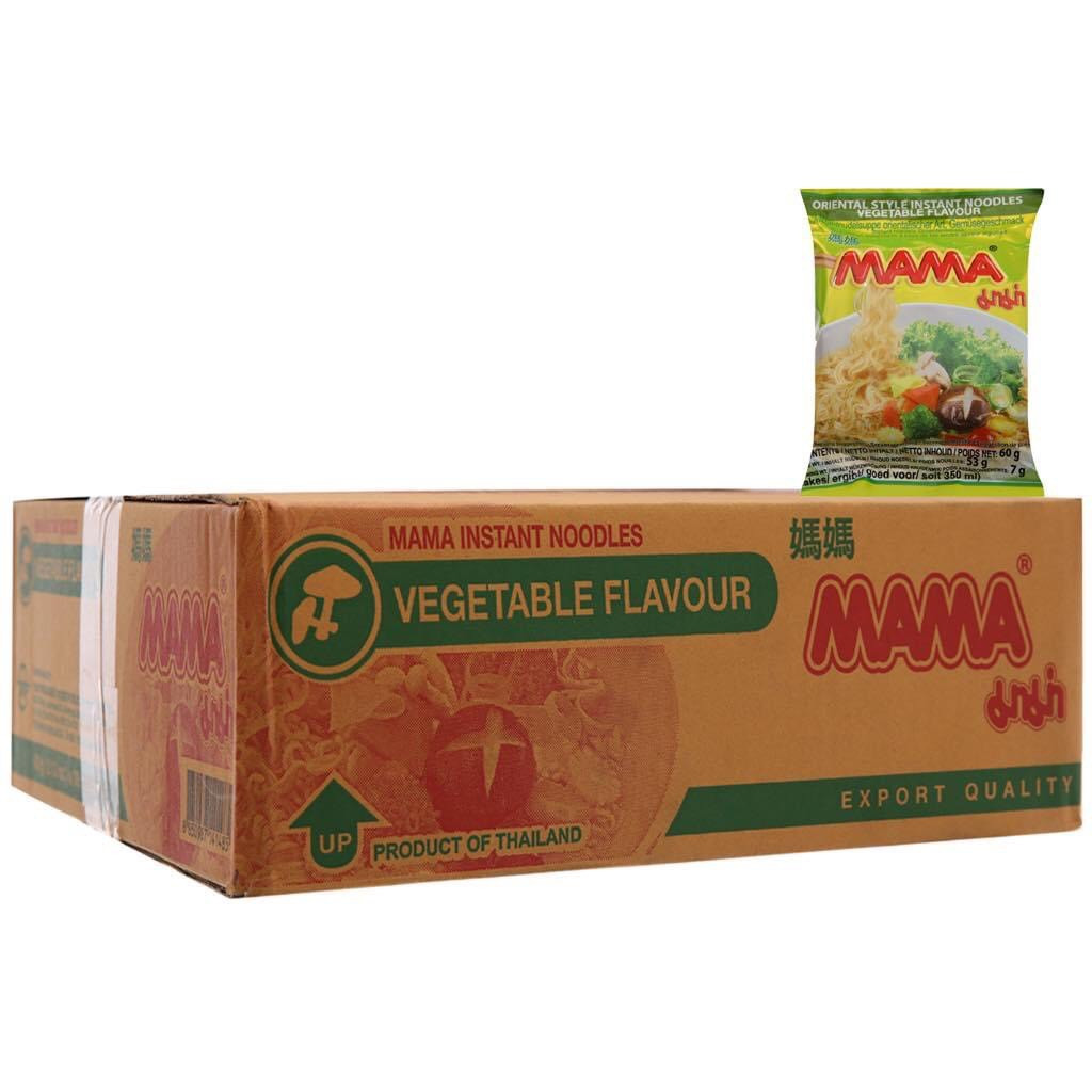 THÙNG 30 GÓI - MÌ MAMA CHAY HƯƠNG RAU CỦ 60G