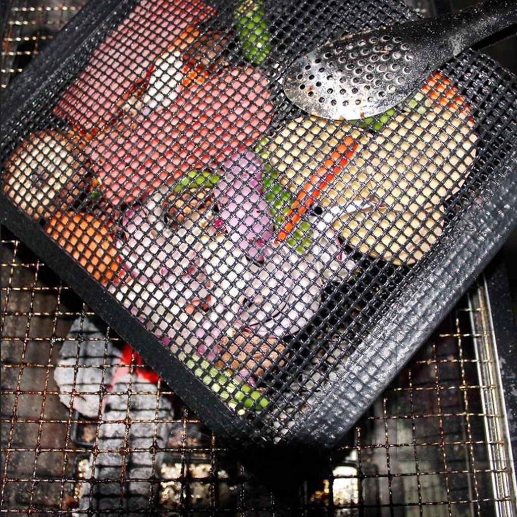 BBQ Grill Mesh Bag Bake Grilling Grids Mats Barbecue Picnic Tool L