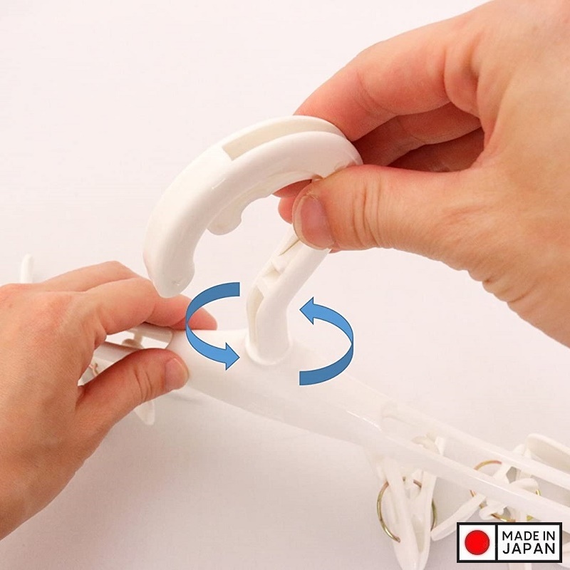 Móc phơi quần áo 8 kẹp Kokubo Ramo - Made in Japan