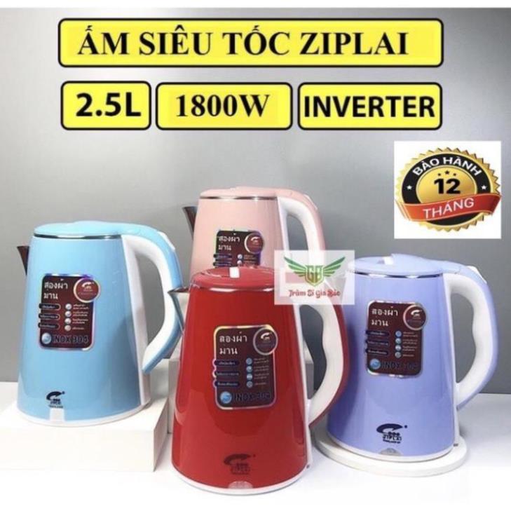 Ấm Siêu Tốc Thái Lan Jiplai 2 Lớp 2.5 Lít Chống Nóng Chống Giật