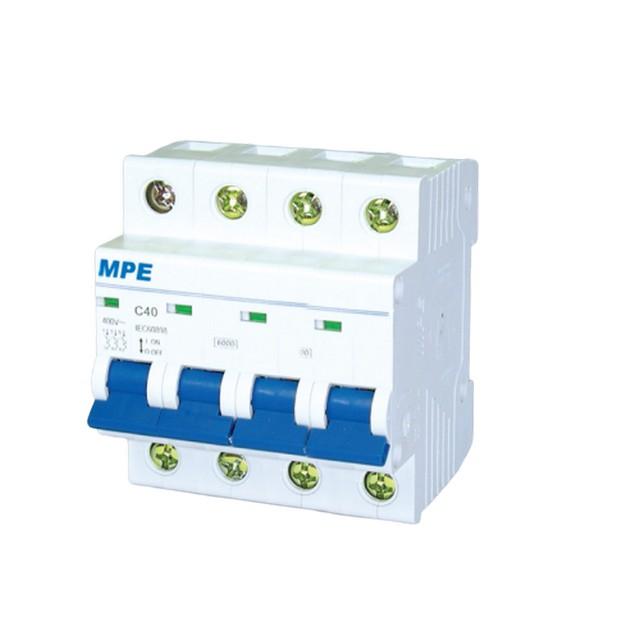 APTOMAT TỰ ĐỘNG 4P-10A/16A/20A/25A/32A/40A/50A/63A ICU 6KA CAO CẤP MPE (MP6-C4)