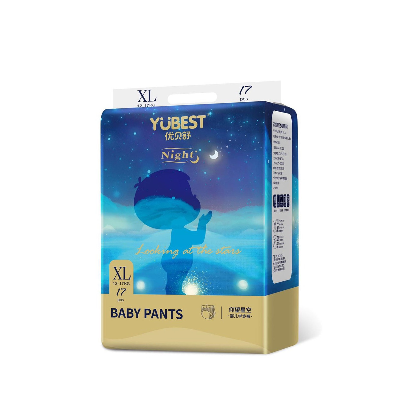 Tã/Bỉm Yubest Night Ban Đêm Nội địa size quần L72 (9-12kg)