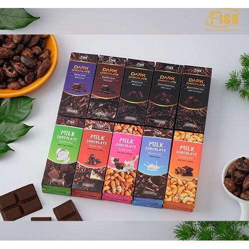 Bar 20gr- Milk Chocolate, Kẹo Socola sữa 50% Cacao nhân Hạt điều giòn tan ngay trong miệng, chất lượng