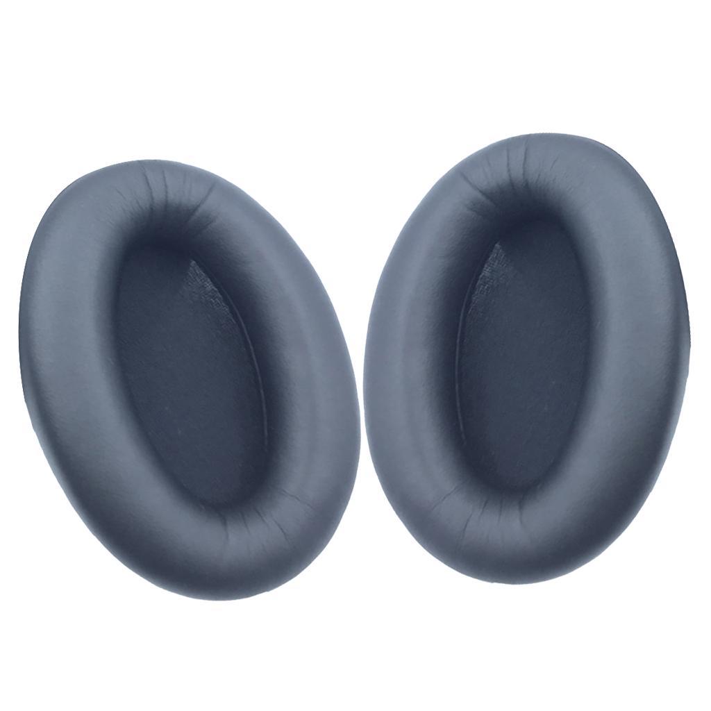 2Pcs Black Earpads Cushions Cover Replacement For  WH-1000XM3 Headphone