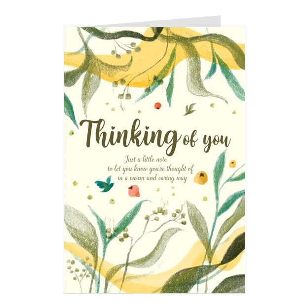 Thiệp thinking of you - Thiệp ép nhũ sang trọng 13x19cm (484)