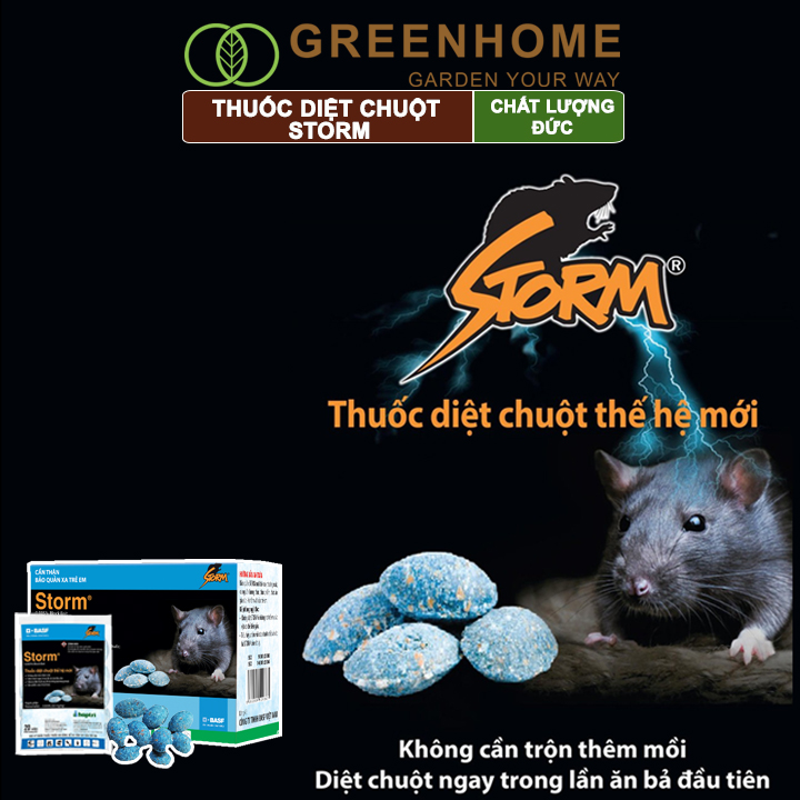 Thuốc diệt chuột sinh học Storm, hiệu quả, an toàn với người, vật nuôi |Greenhome