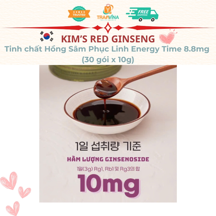 Tinh Chất Hồng Sâm Kim's Red Ginseng BalanceTime cho phụ nữ (30 gói x 10ml) 