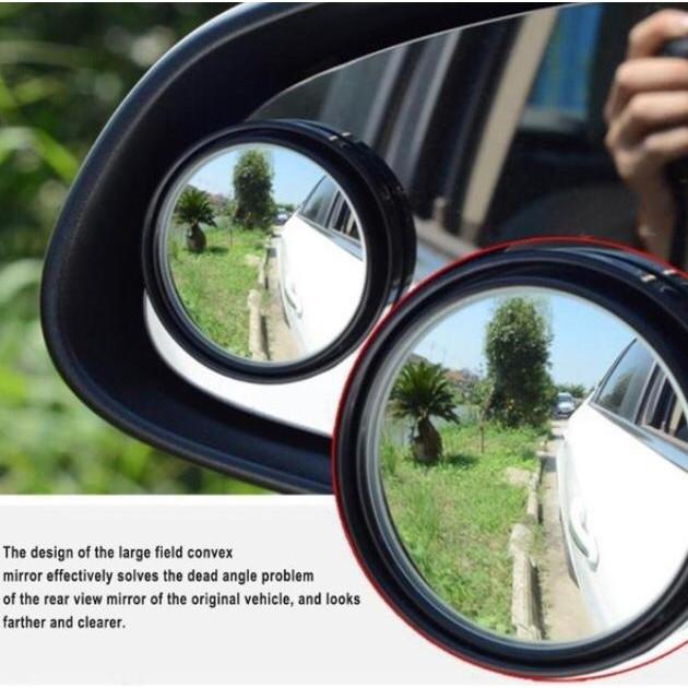 Bộ 2 gương chiếu hậu góc rộng 360 độ có thể điều chỉnh góc nhìn điểm mù cho xe hơi