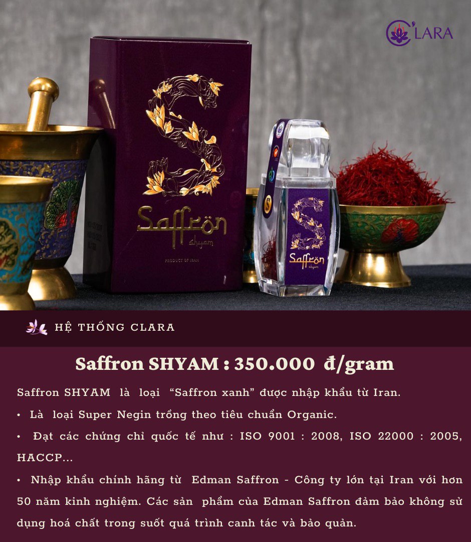 [Bộ quà Tặng 08/03] Nhụy Hoa Nghệ Tây Saffron Shyam Jolie Gift 1 Saffron Việt Nam