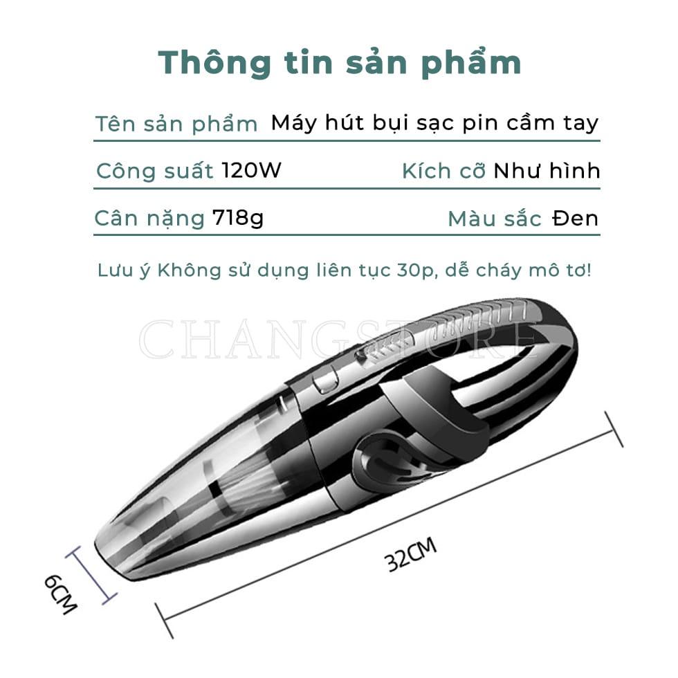 Máy Hút Bụi Sạc Pin Cầm Tay Dễ Dàng Di Chuyển Và Sử Dụng, Kết Hợp Nhiều Đầu Hút Đa Dạng