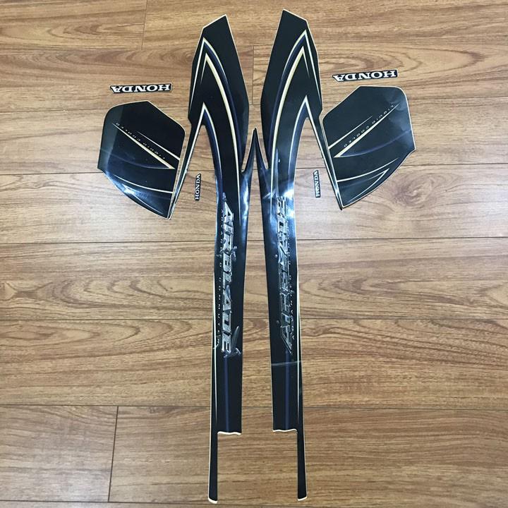 Bộ tem xe Airblade đời 2008 - 2009 màu ĐEN - A804