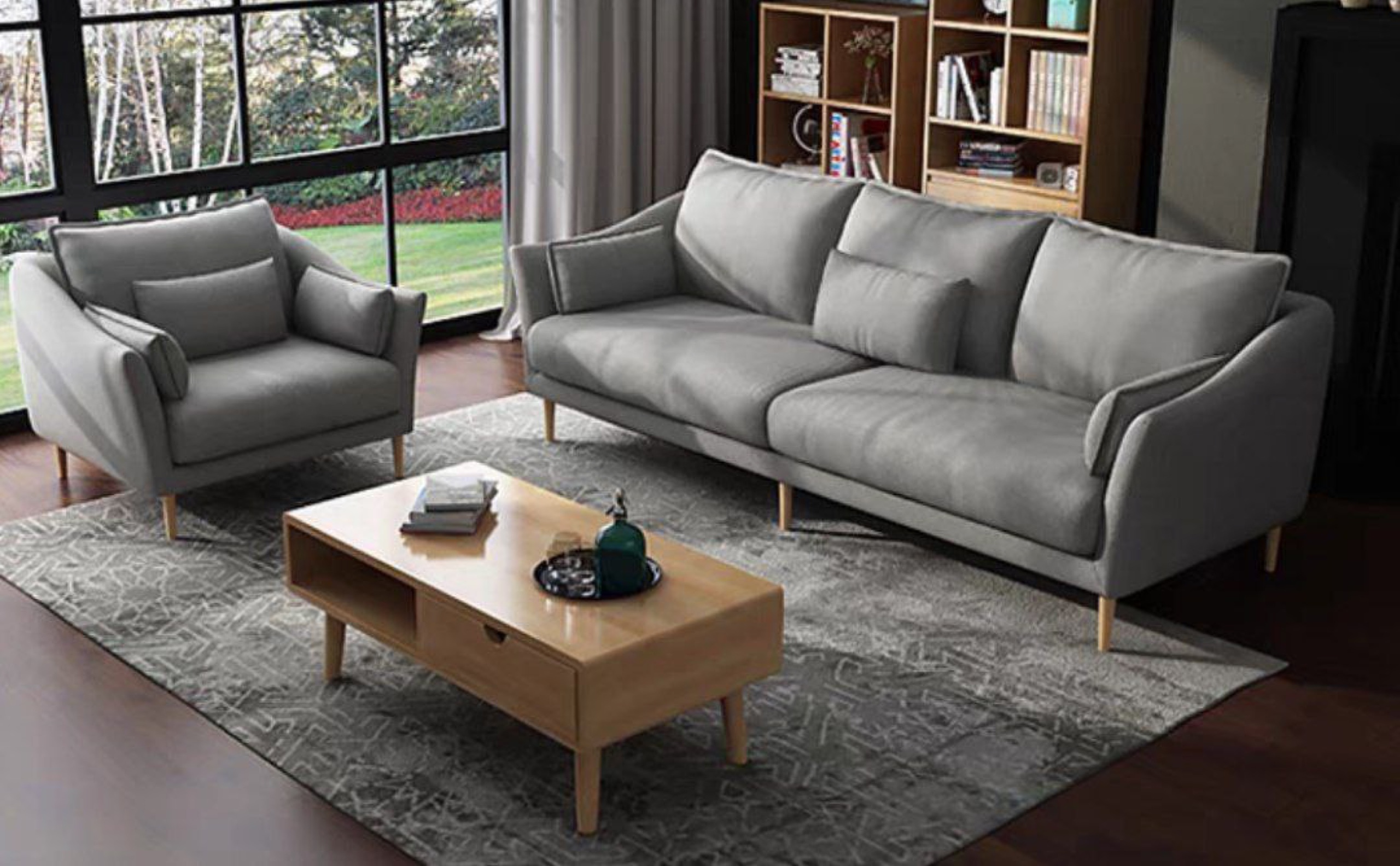 Tặng Gối Ôm Ghế sofa đơn, ghế sofa, ghế đơn, ghế phòng khách GNK018