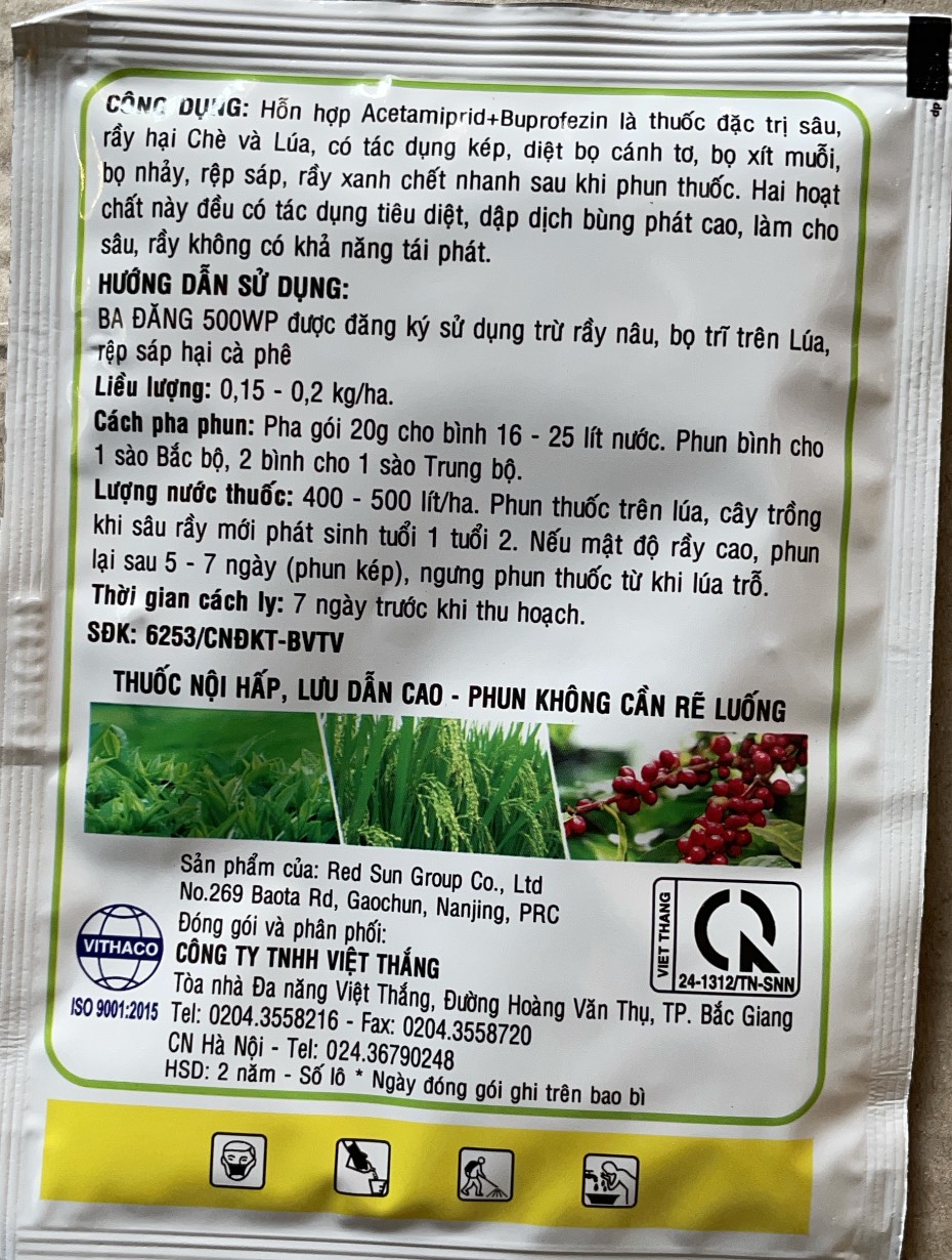 Sản phẩm trừ Rầy rệp bọ nhảy BA ĐĂNG gói 20gr