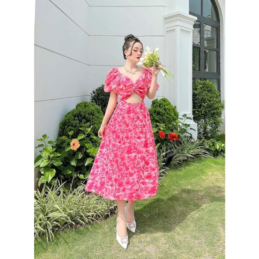 ĐẦM XÒE HOA DỰ TIỆC SIÊU SANG TRỌNG , TÔN DÁNG SIÊU XINH XẮN CHO CÁC NÀNG