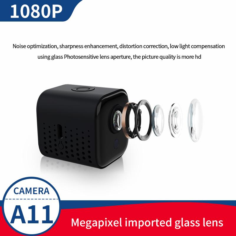 1080P Điểm Kích Sóng WiFi Camera Thể Thao A11 Full HD Video DV Night Vision Life Máy Quay Chống Nước Di Động Camera