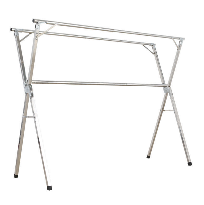 Giàn Phơi Quần Áo 160cm ba cực có thể gập lại Thép Không Gỉ + Tặng kèm 30 móc Clothes hanger landing folding