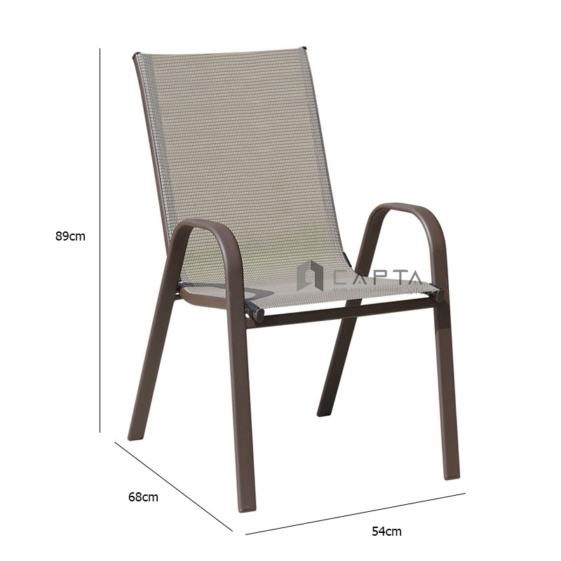 Ghế lưới sân vườn ngoài trời CC2033-T Nội thất Capta Ghế thư giãn ban công nhỏ gọn khung sắt sơn epoxy Outdoor chair