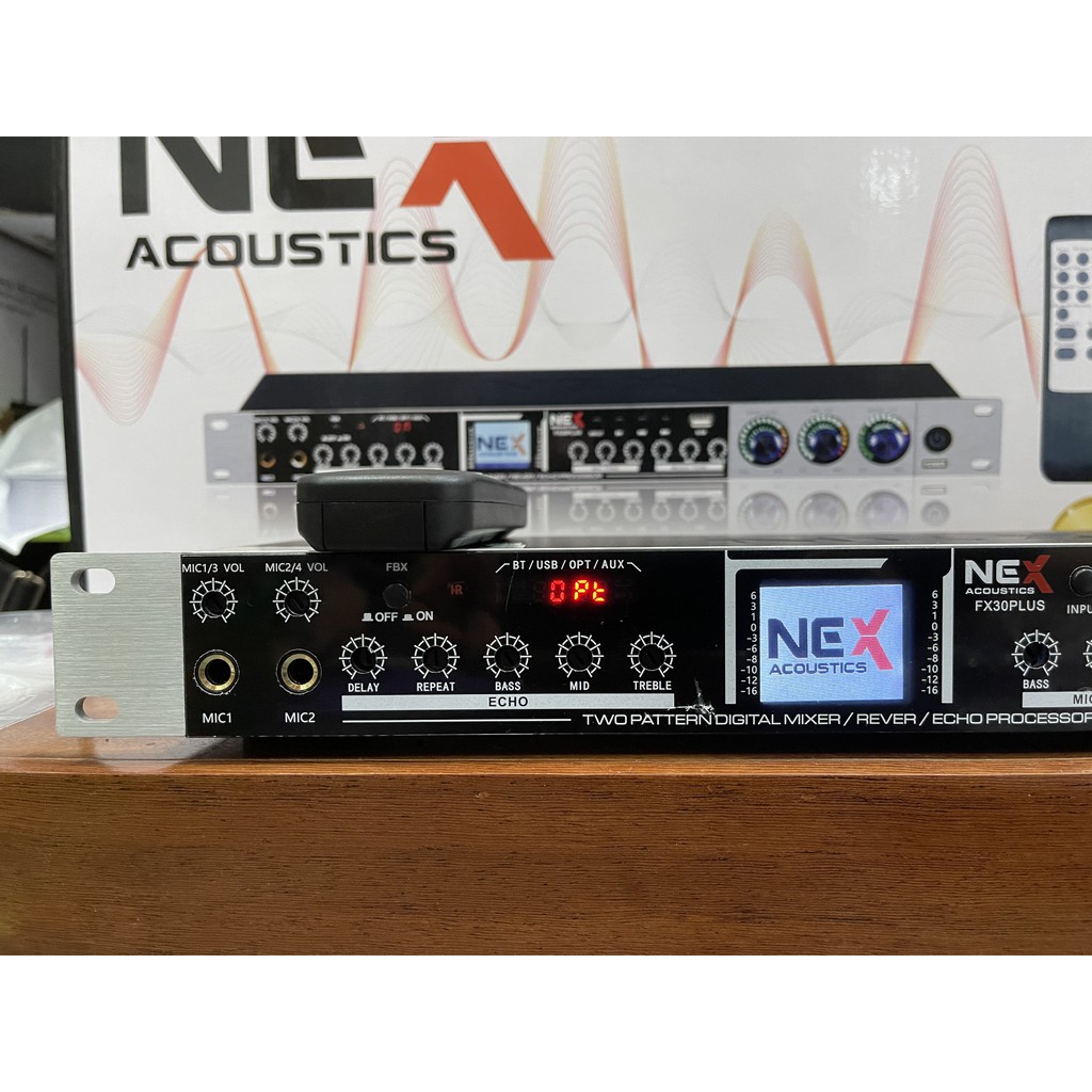 Vang Cơ Nex FX30 Plus Bluetooth Phiên Bản 2021 - Vang Cơ Karaoke Chống Hú, Echo Nhẹ Mượt Mà, Cổng Sub Riêng Biệt, Âm Thanh Tiêu Chuẩn - Bluetooth 5.0, Cổng Quang Optical - Thiết kế sang trọng, cao cấp - Hàng nhập khẩu
