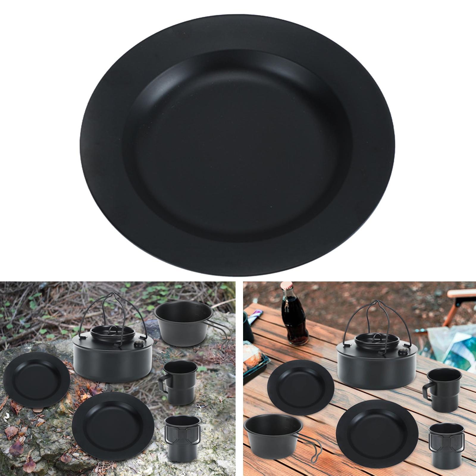 Lightweight Tableware Plate Pan Dinner Camping Dish for Barbecue Indoor Outdoor BBQ
