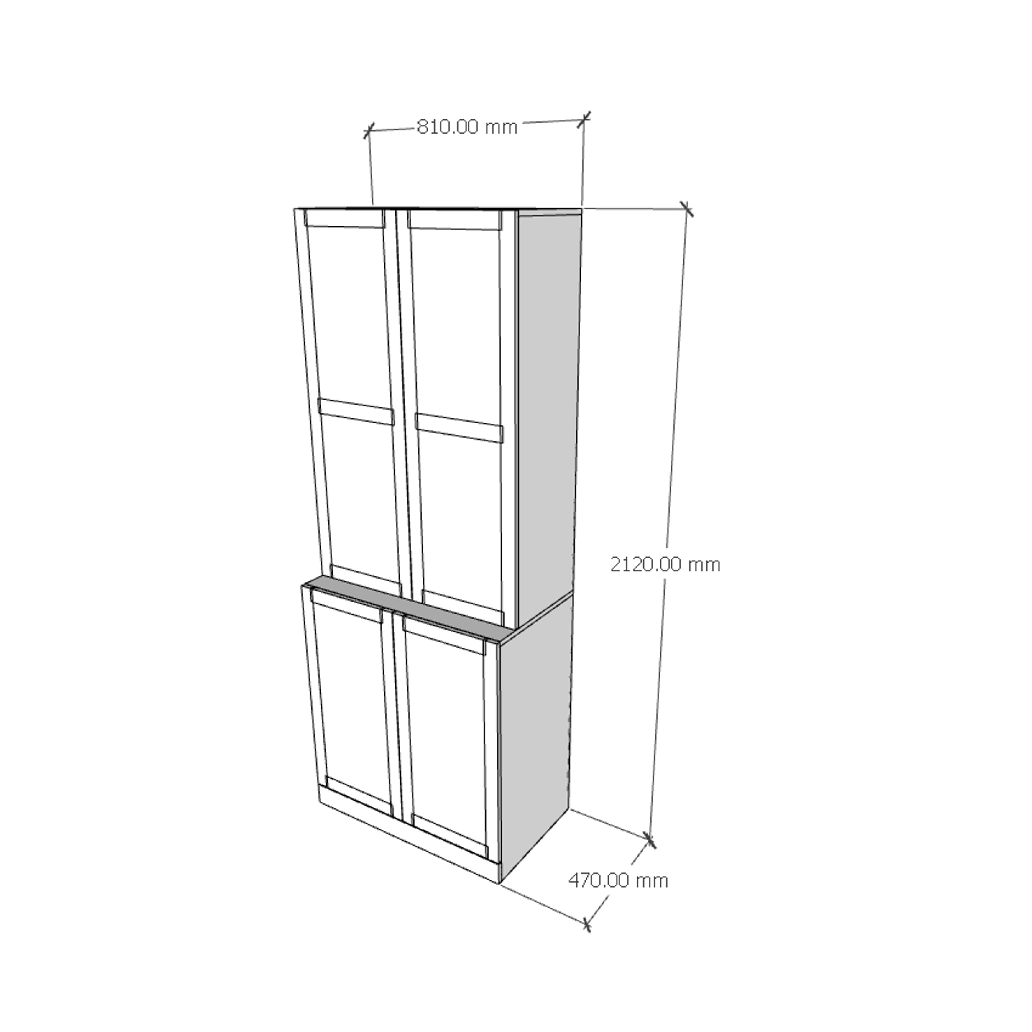 [Happy Home Furniture] SCANDINA, Kệ sách 4 cánh mở, 81cm x 47cm x 212cm ( DxRxC), KSA_045