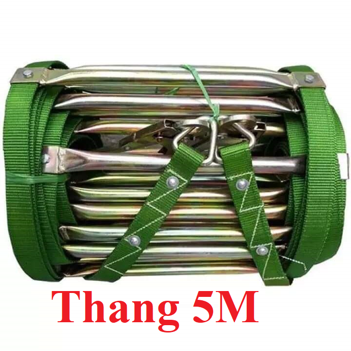 Thang dây thoát hiểm 5M có 2 móc lớn