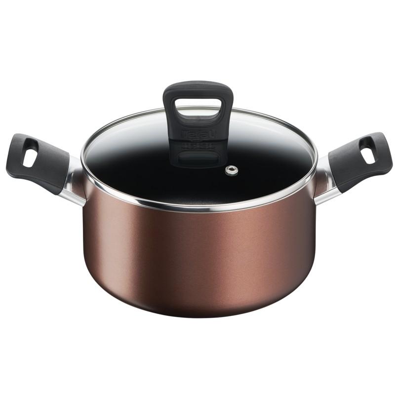 Nồi thân cao Tefal Day By Day G1436105 22Cm - Lớp phủ Titanium nonstick mang lại khả năng chống dính tuyệt vời và độ bền vượt trội - Hàng chính hãng