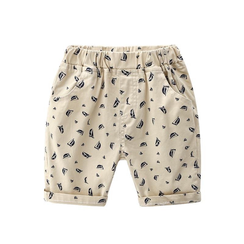 Quần đùi kaki bé trai Easy Baby, quần kaki họa tiết dễ thương cho bé từ 12-22kg
