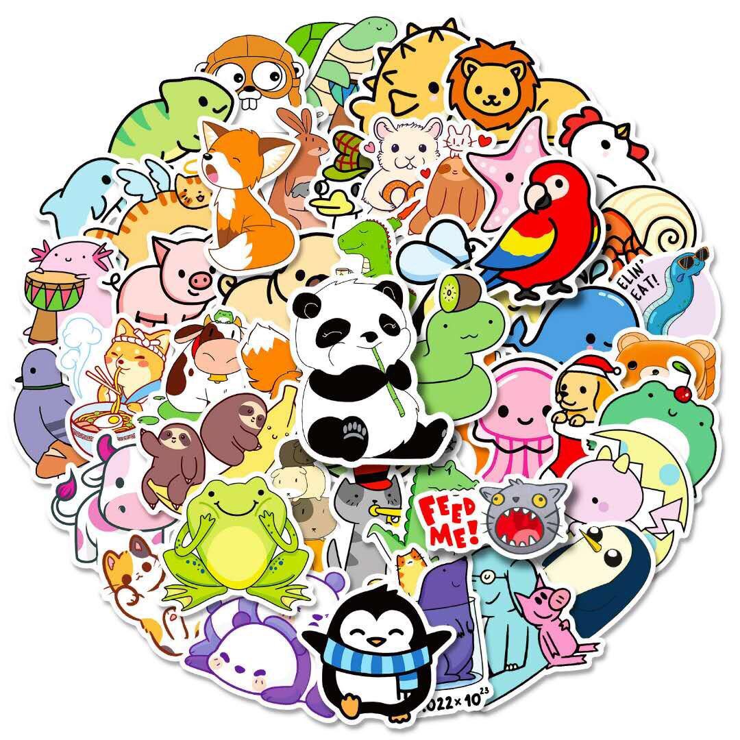 Bộ 50 Sticker Dán Mũ Bảo Hiểm, Bình Nước, Điện Thoại...