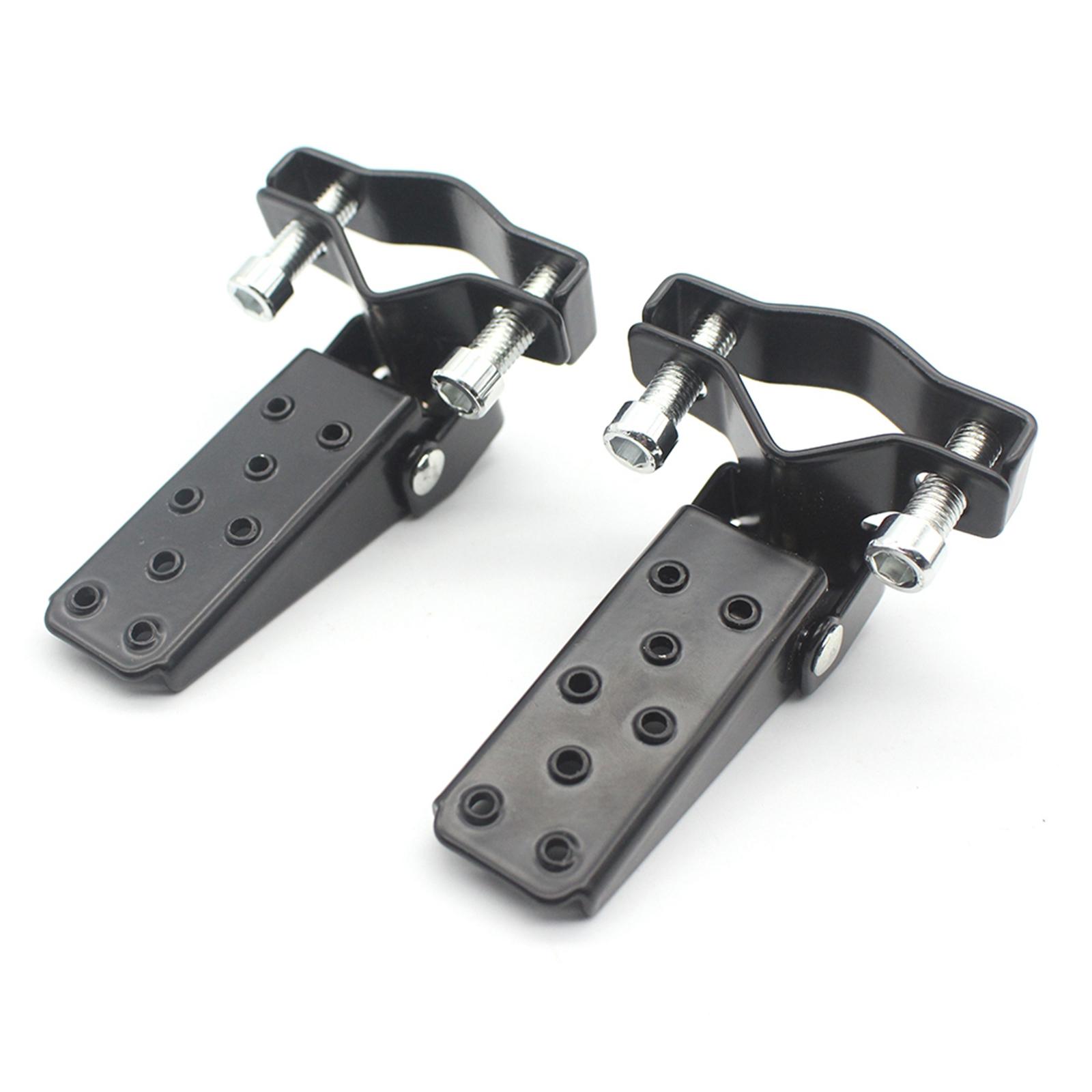 1 Pair of Motorcycle Steel Footrests Pedals Universal 25 30mm Foldable , Easy to Install