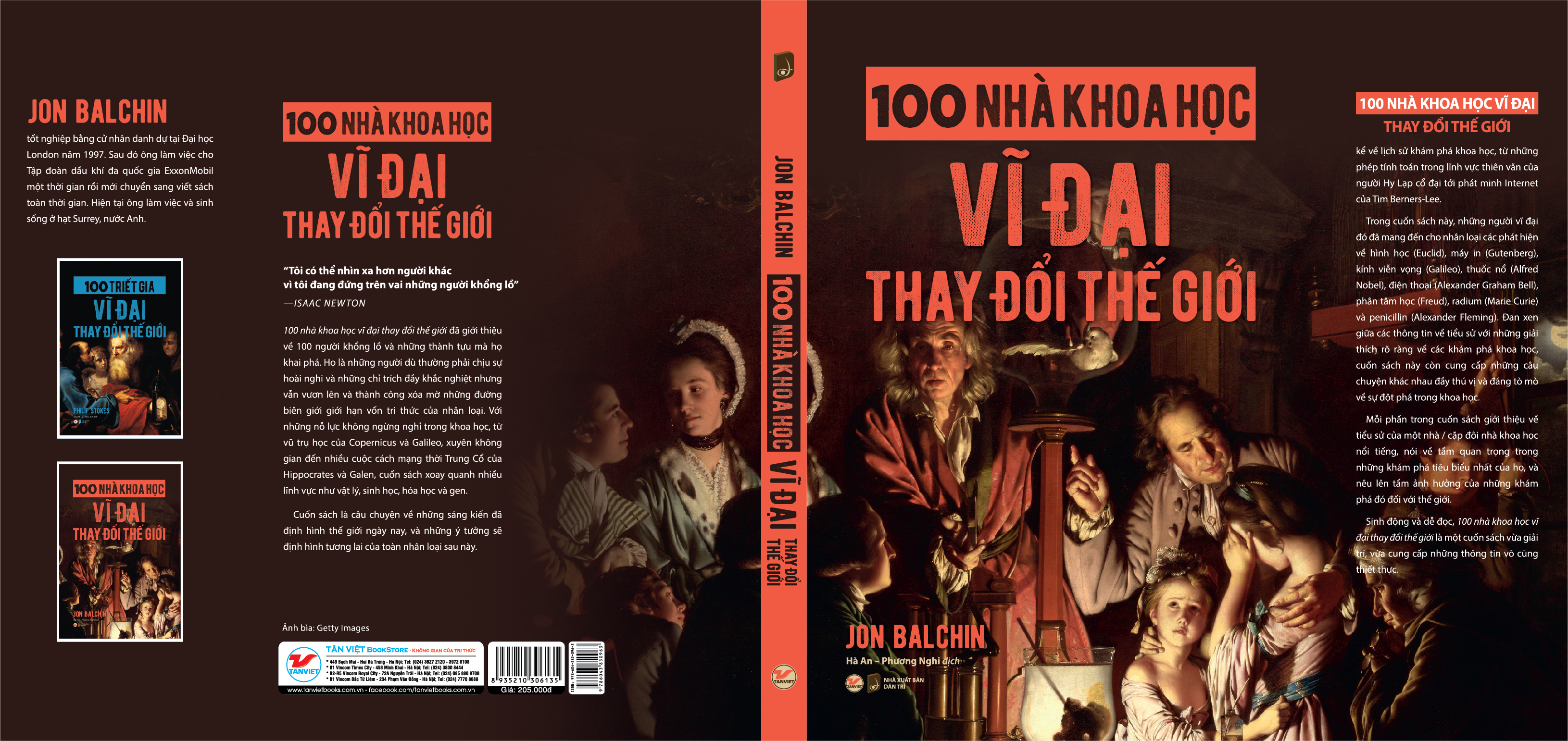 100 NHÀ KHOA HỌC VĨ ĐẠI THAY ĐỔI THẾ GIỚI – Jon Balchin – Hà An – Phương Nghi dịch - Tân Việt Books - NXB Dân trí (bìa mềm)