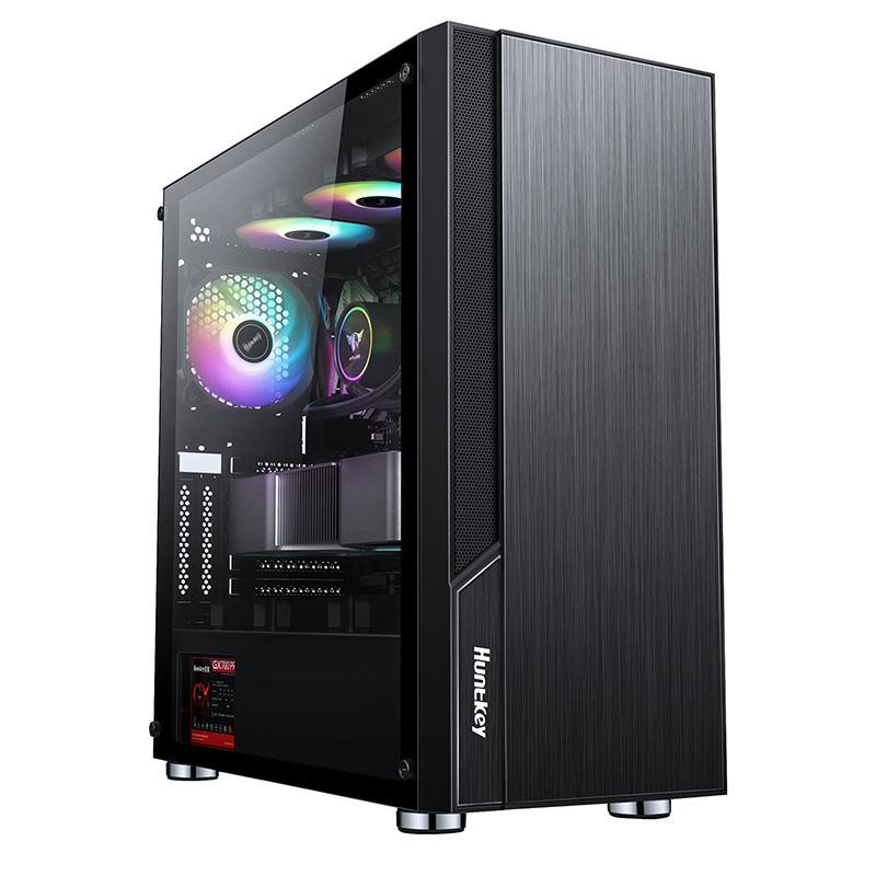 Phong cách mới nhất của Huntkey GX760R khung gương ma thuật máy tính chủ cường lực mặt lớn trong suốt E-ATX máy tính để bàn làm mát bằng nước chơi game thể thao điện tử