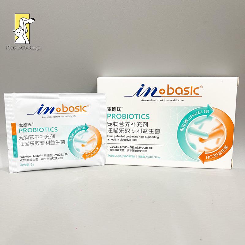 Lẻ 1 gói men vi sinh chống tiêu chảy và bổ sung các thành phần có lợi cho dạ dày InBasic