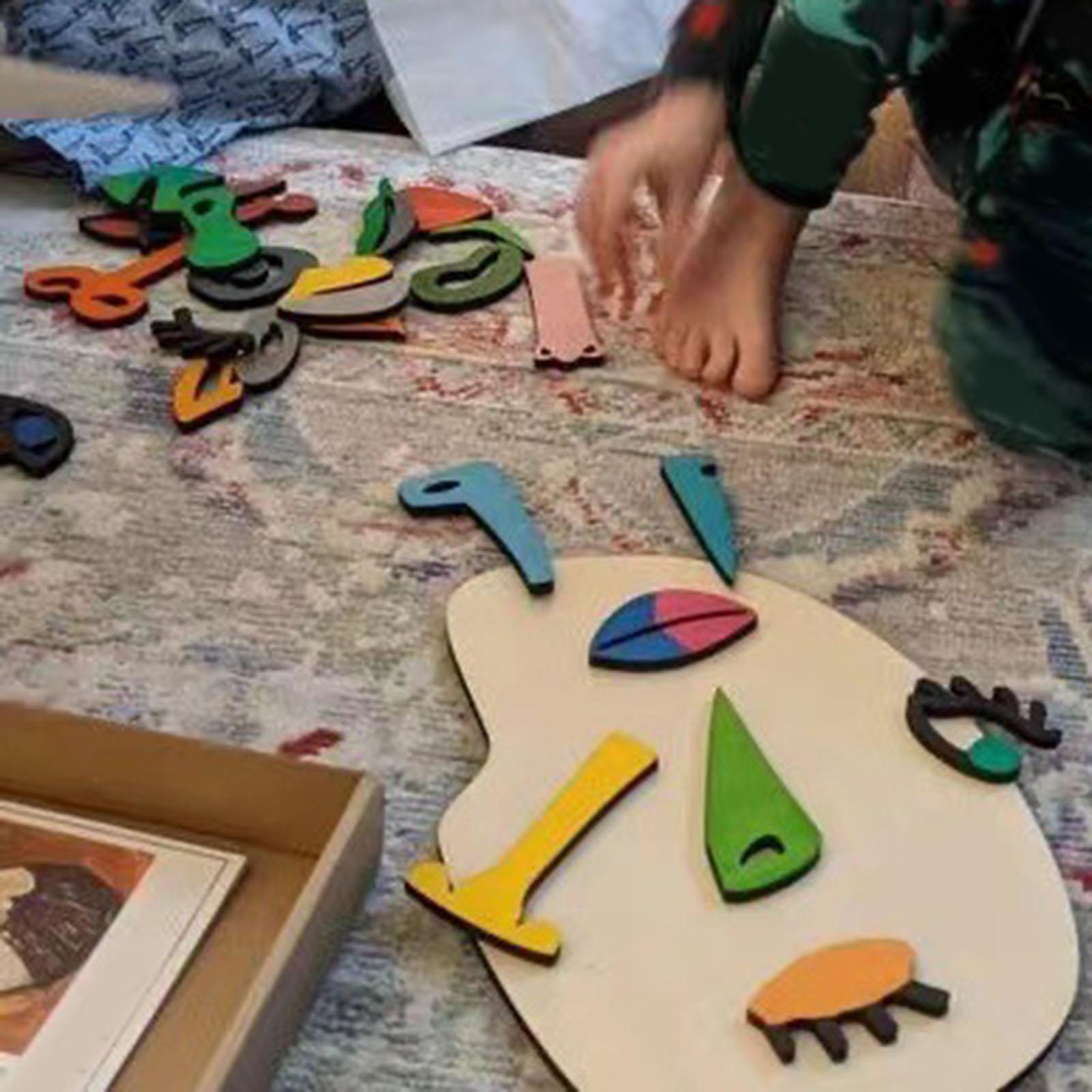 Wooden Puzzle Toys Building Blocks Toys Detachable Art Puzzle for Boys Girls