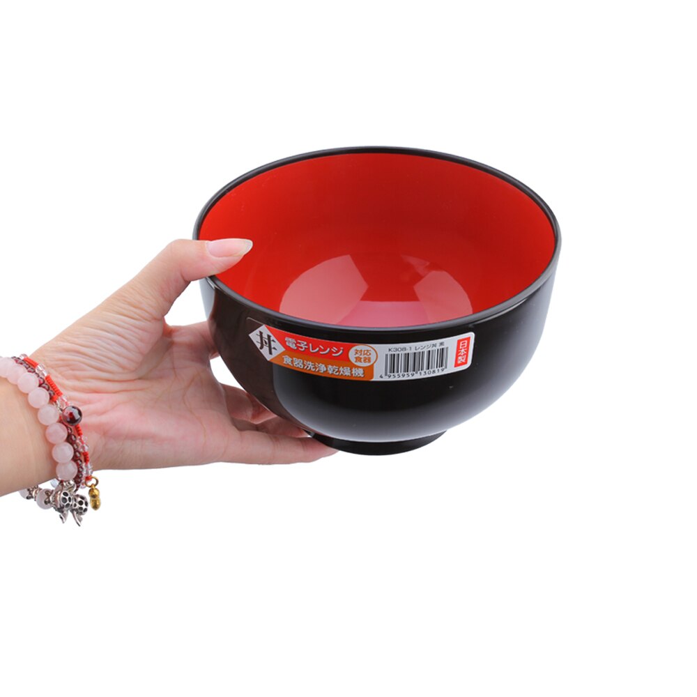 Bộ 02 Bát nhựa sơn mài màu đen nội địa Nhật Bản