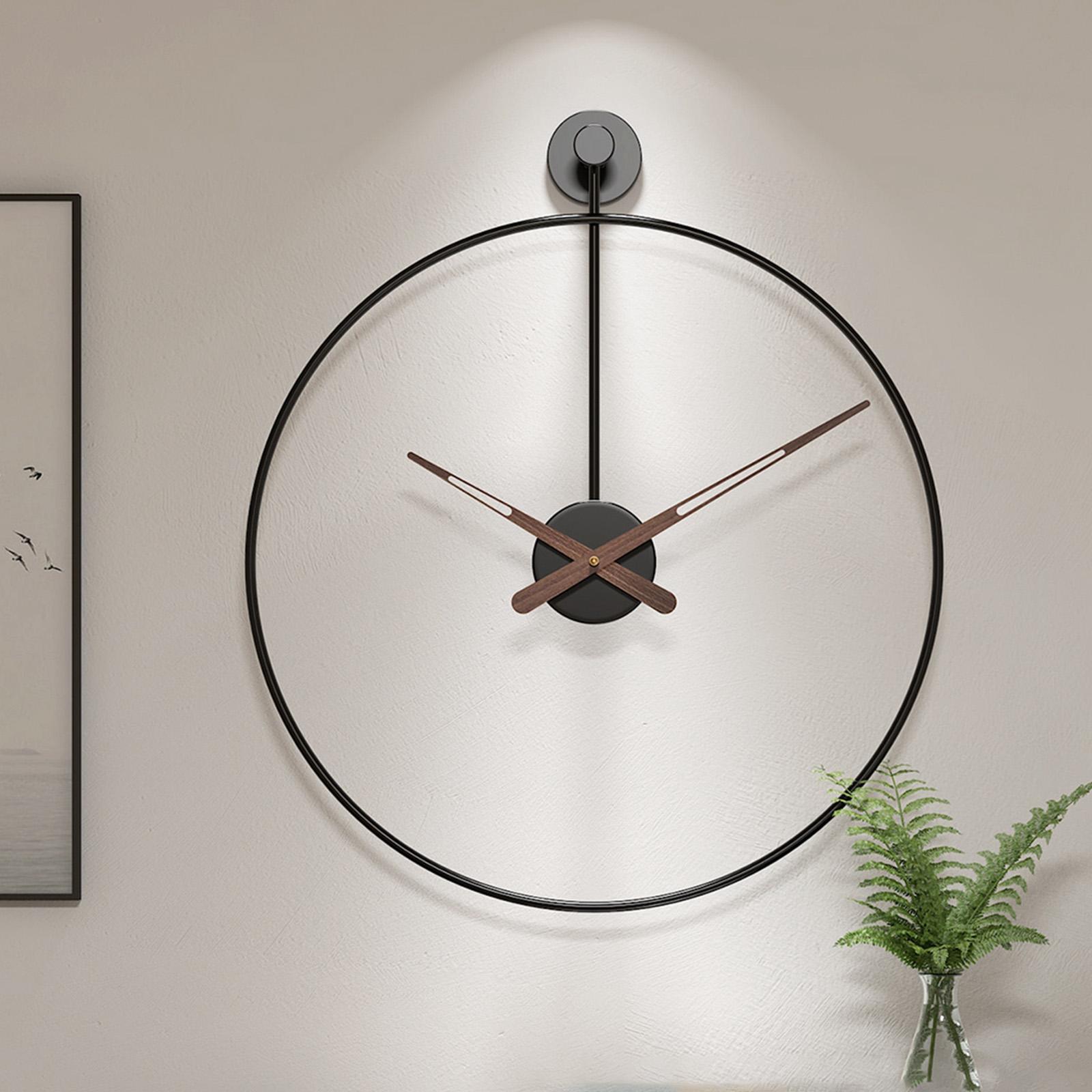 Nordic Wall Clock Non Ticking Decorative for Kitchen Coffee Shop Living Room