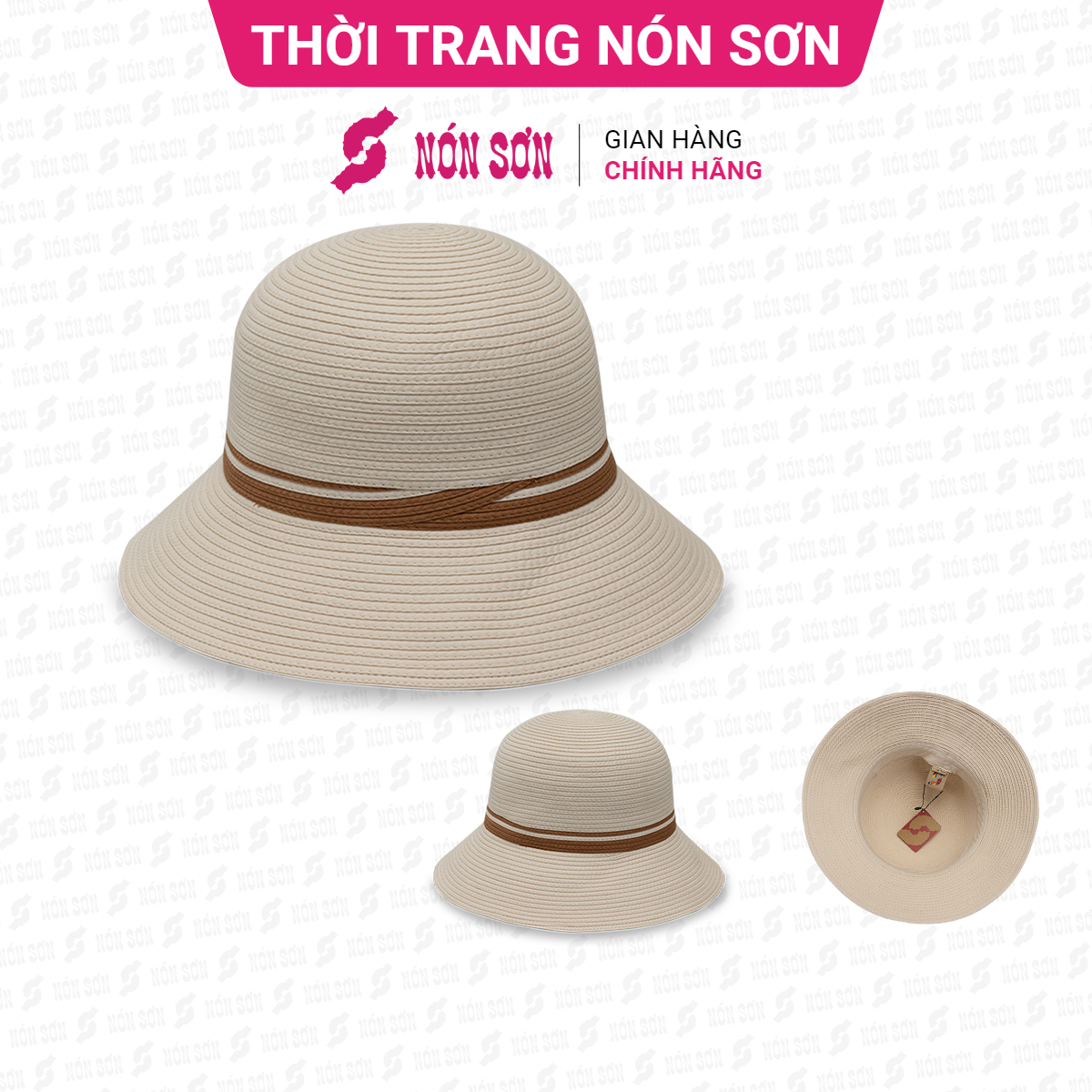 Mũ vành thời trang Nón Sơn chính hãng XH001-89B-KM1