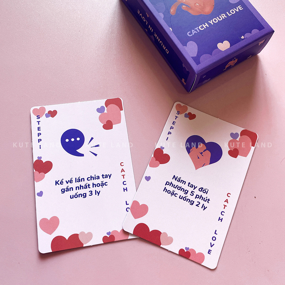 Bộ Bài Catch Your Love Dành Cho Cặp Đôi Hẹn Hò Đi Chơi Drinking Game 60 Lá Giúp Gắn Kết Tình Cảm