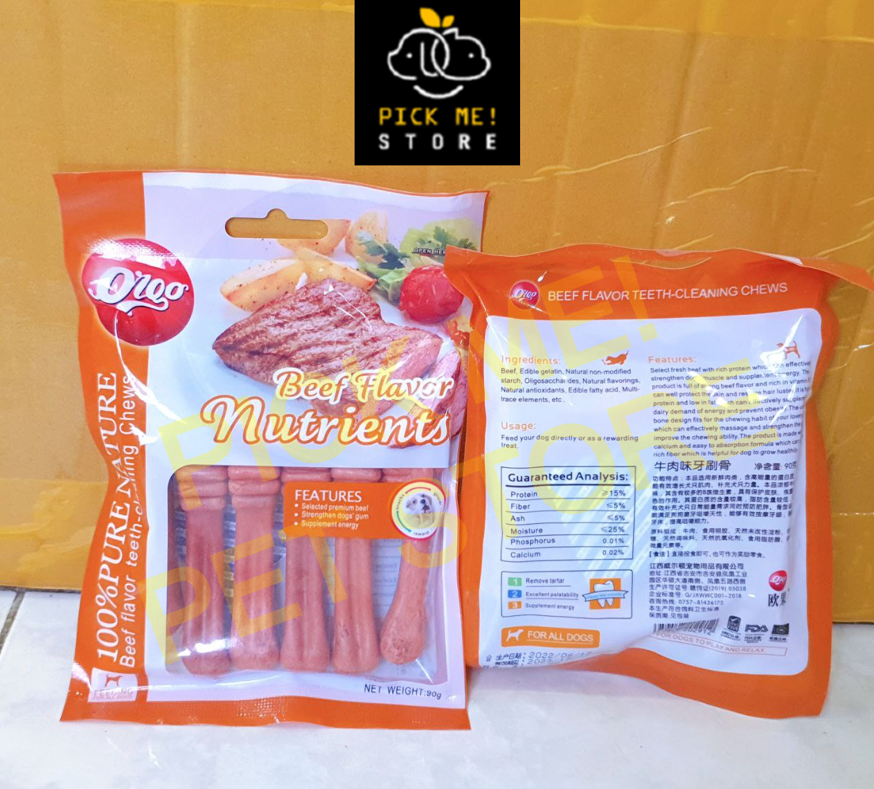 Xương Gặm Orgo - Sạch Răng, Thơm Miệng, Bổ Sung Canxi cho Chó