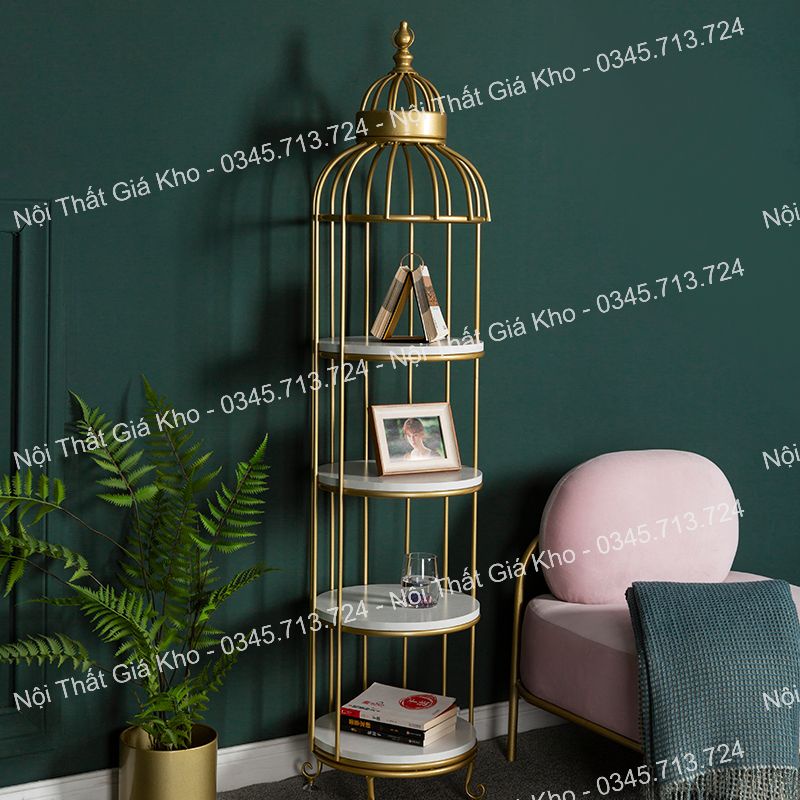 Kệ trang trí lồng chim, kệ decor lồng chim 3 tầng 4 tầng 5 tầng