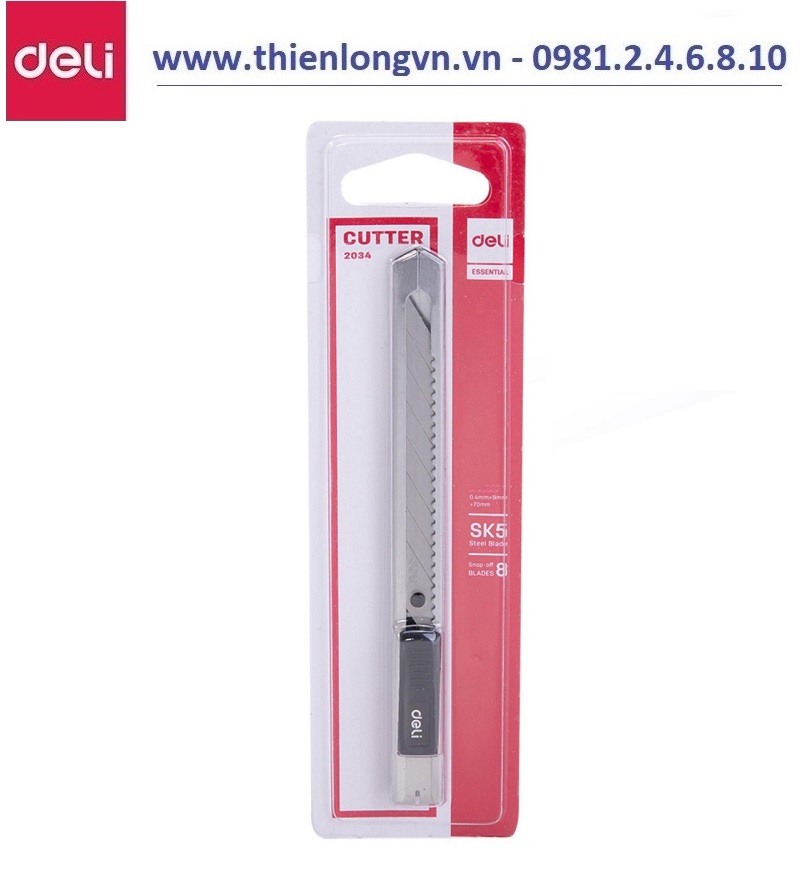 Dao trổ 30 độ inox Deli 2034