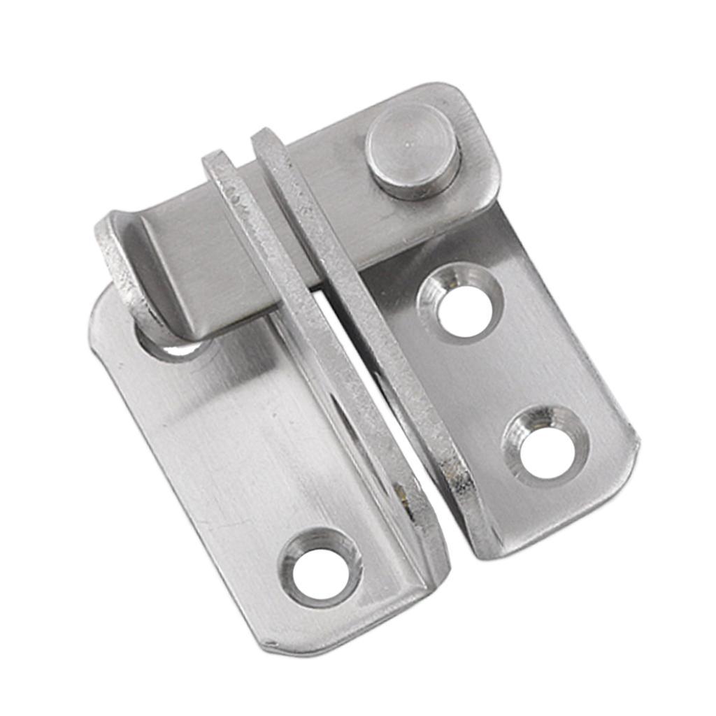 2pcs Slide Bolt Latch Gate Latches Safety Door Lock Buckle Stainless Steel