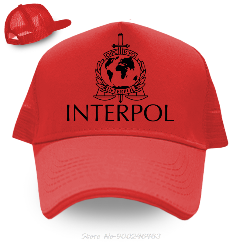 Mũ bóng chày nam International Interpol Mũ thể thao ngoài trời Mũ thể thao Golf Nữ Mũ Hip Hop Mũ Hip Color: Regular Black Size: Adjustable