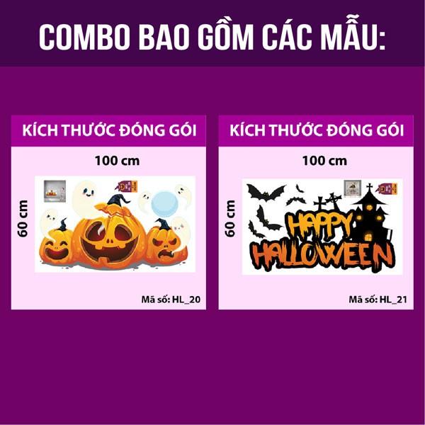 DECAL TRANG TRÍ HALLOWEEN COMBO SỐ 14