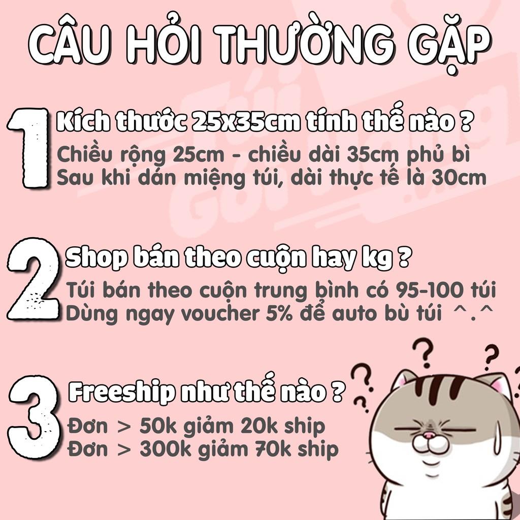 Túi Đóng Hàng Có Dán Niêm Phong Vật Liệu Mới Tím Gia Cường Size 25x35cm
