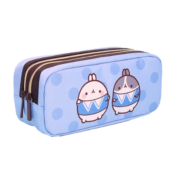 Hộp Bút 2 Ngăn Kéo Zipper Molang 2 - Magic Channel - Mẫu 1