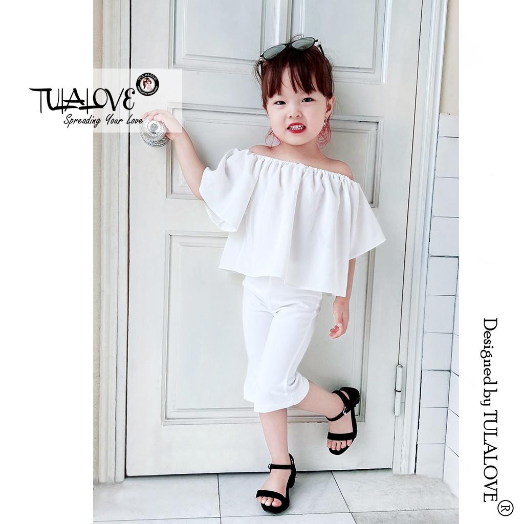 Áo Trễ Vai Cho Bé Gái Tulalove Vải Đũi Cotton