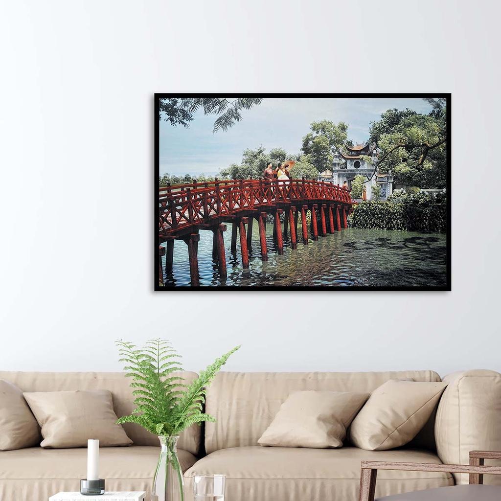 Tranh trang trí siêu nhẹ phong cảnh Hà Nội xưa - HNX014
